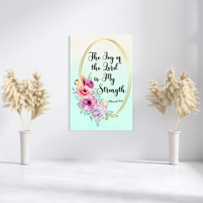 The Joy of the Lord Floral Modern Christian Art Digital Print