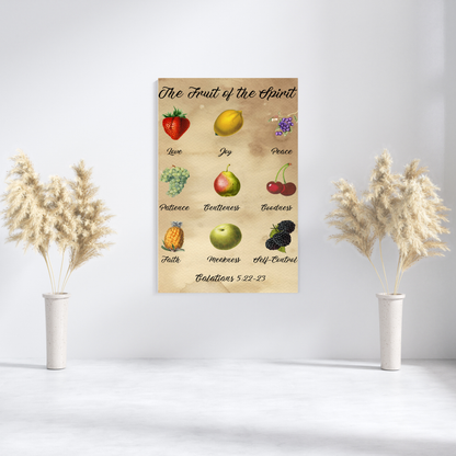 Downloadable Fruit of the Spirit Wall Art Vintage Prints Christian Art Gift