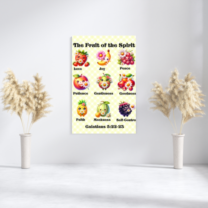 Cute Artful Fruit of the Spirit Art For Children Digital Downloadable Print