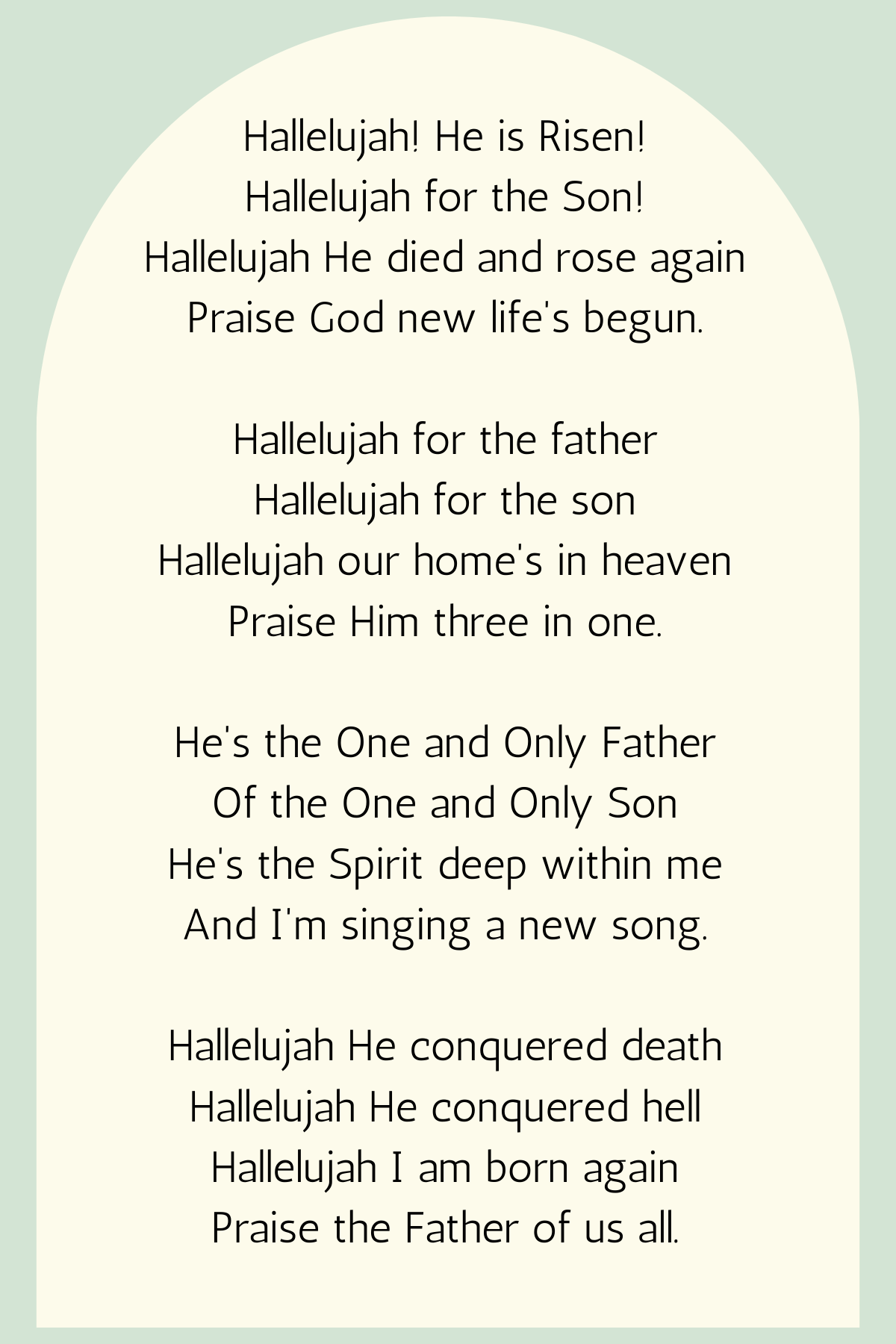 Hallelujah! He is Risen Printable Easter Card with Envelope