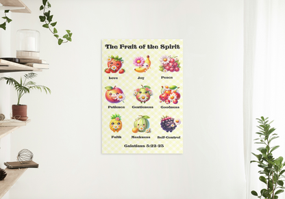 Cute Artful Fruit of the Spirit Art For Children Digital Downloadable Print