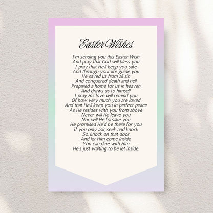 Easter Wishes and Prayers Printable Easter Poems Christian Easter Cards