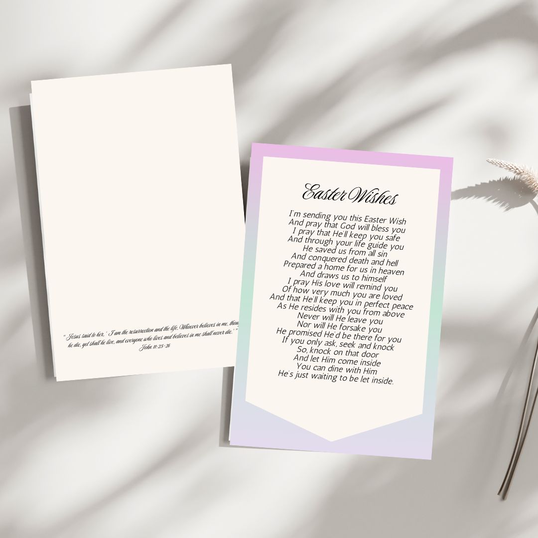 Easter Wishes and Prayers Printable Easter Poems Christian Easter Cards