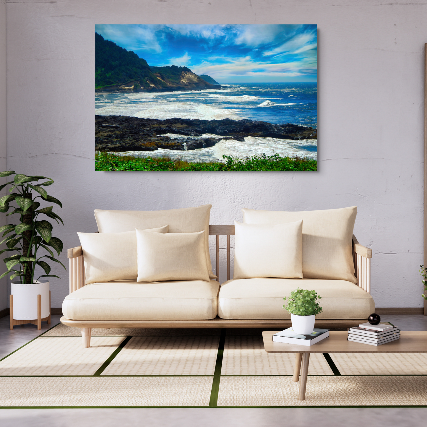 Scenic Oregon Coast Beach Digital Print at Florence Oregon