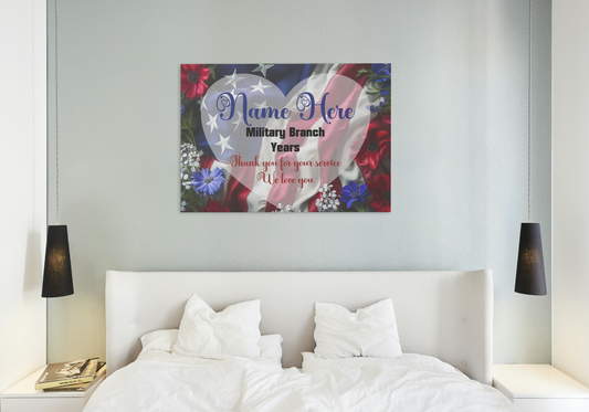 Personalized and Customized Memorial Day and Veterans Day Metal Wall Art Decoration Custom Memorial Gifts