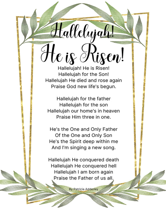 "Hallelujah! He Is Risen" Christian Easter Poetry, Christian Poem on Faith Jesus Poetry
