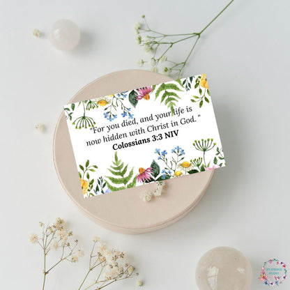 Created With Purpose Identity in Christ Bible Verses Printable Scripture Cards 100 Pack