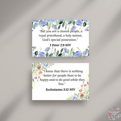 Created With Purpose Identity in Christ Bible Verses Printable Scripture Cards 100 Pack