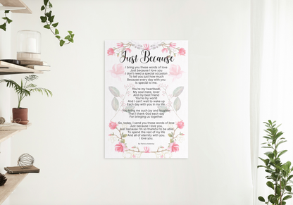 Just Because Christian Love Poetry Christian Love Poems For Wife christian wedding poetry  
