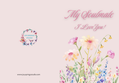 Soulmate Lovers Romantic Love Poems For Her Romantic Anniversary Card For Him