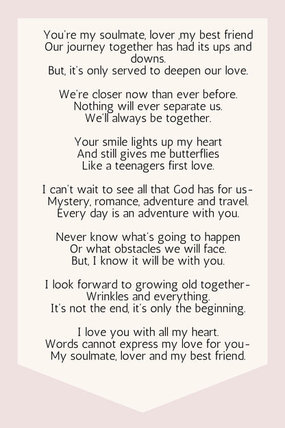 Soulmate Lovers Romantic Love Poems For Her Romantic Anniversary Card For Him