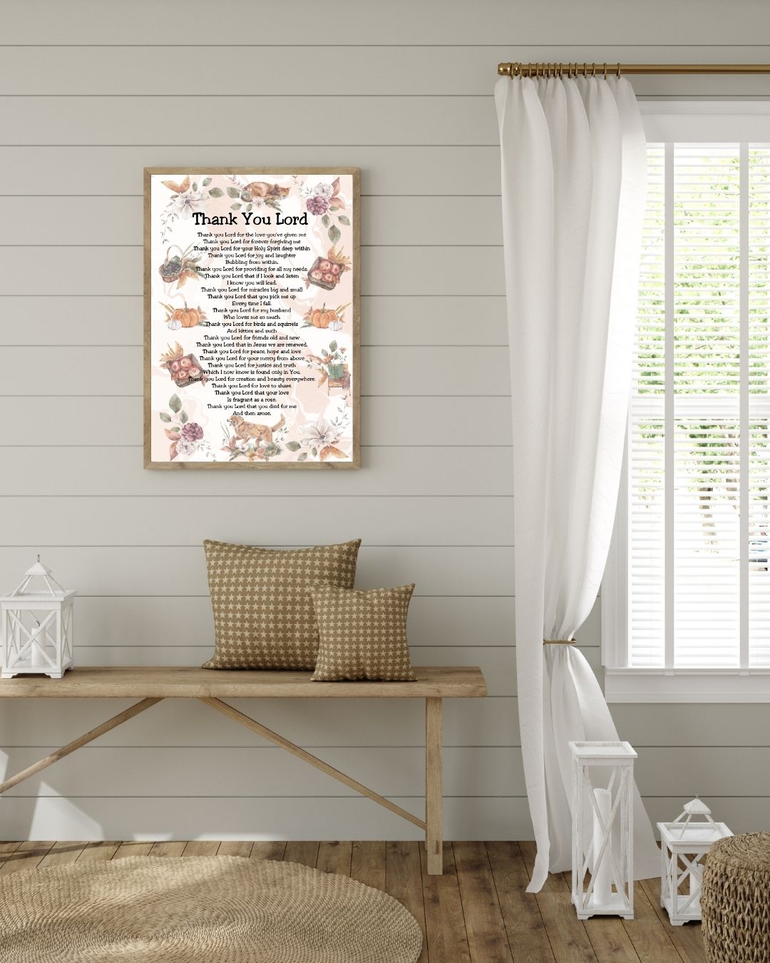 Thank You Lord Printable Thanksgiving Christian Prayer Poetry Artwork