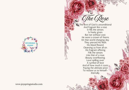 The Rose Printable Easter Card With Religious Messages About God's Love