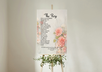 The Rose Christian Poem About God's Love Digital Print
