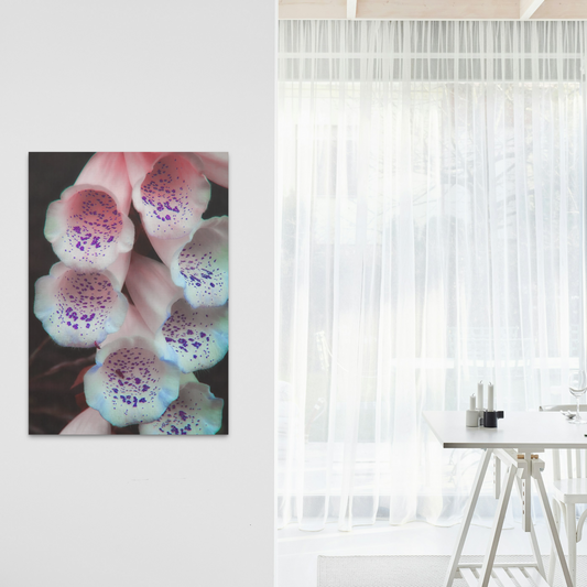 White Foxgloves With Purple Specks Floral Digital Prints