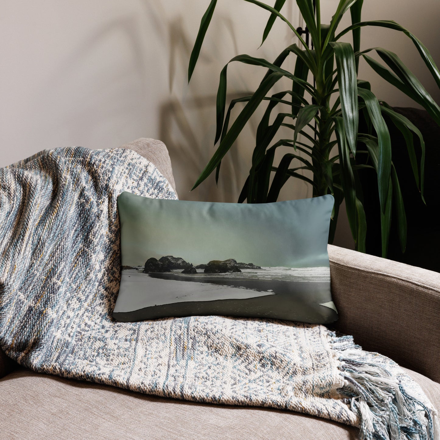 Let it Snow on the South Oregon Coast Nautical Pillow
