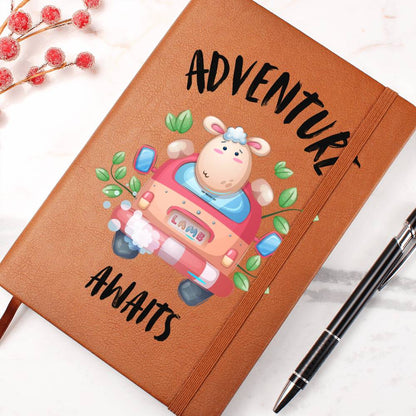 Adventure Awaits Travel Journal Book Leather Gift For Traveler Woman