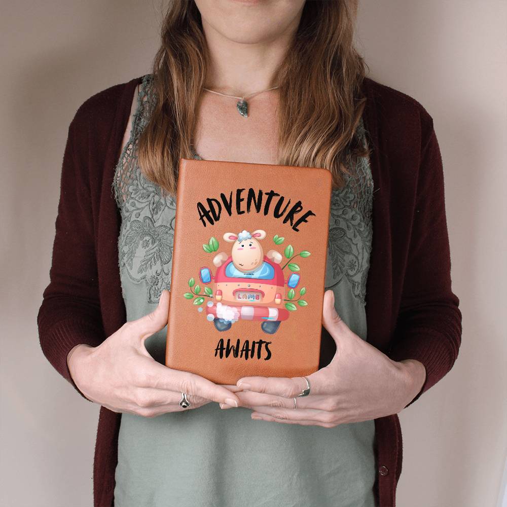 Adventure Awaits Travel Journal Book Leather Gift For Traveler Woman