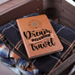 "Dream Discover Travel" Vegan Leather Bound Travel Journal Gift For Traveler