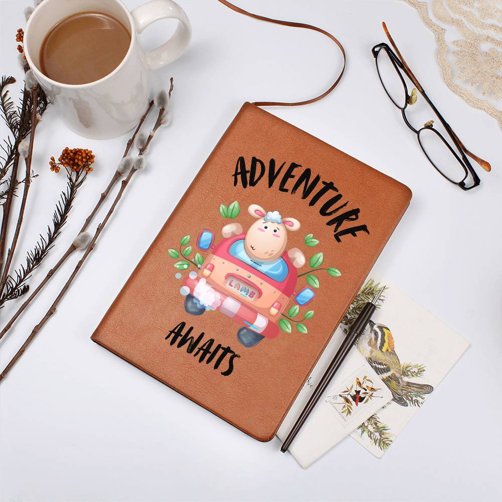 Adventure Awaits Travel Journal Book Leather Gift For Traveler Woman