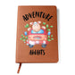 Adventure Awaits Travel Journal Book Leather Gift For Traveler Woman