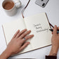 "Dream Discover Travel" Vegan Leather Bound Travel Journal Gift For Traveler