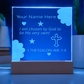 I  Am Chosen Identity in Christ Bible Verses Personal Name Colorful Acrylic Transparent Photo Frame with LED Light