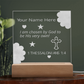 I  Am Chosen Identity in Christ Bible Verses Personal Name Colorful Acrylic Transparent Photo Frame with LED Light
