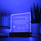 Ephesians 2: 10 Created To Do Good Works Identity in Christ Bible Verses On Engraved LED Acrylic Photo Frame