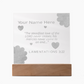 Personal Name Lamentations 3 Art Colorful Acrylic Transparent Photo Frame with LED