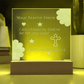 I  Am Chosen Identity in Christ Bible Verses Personal Name Colorful Acrylic Transparent Photo Frame with LED Light