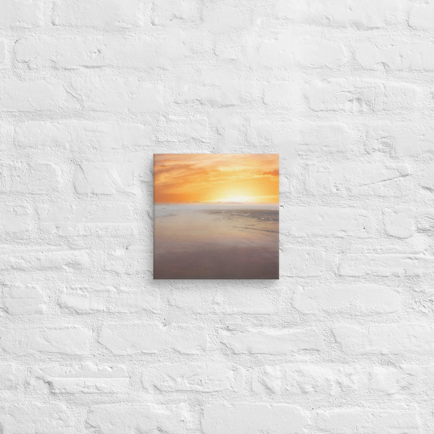Ocean Beach Wall Art Sunset Photo Canvas Wrap