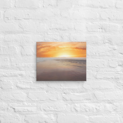 Ocean Beach Wall Art Sunset Photo Canvas Wrap