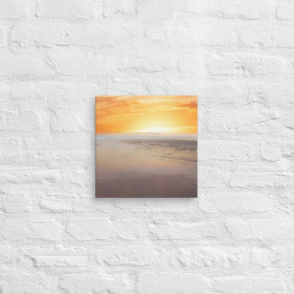 Ocean Beach Wall Art Sunset Photo Canvas Wrap