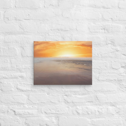 Ocean Beach Wall Art Sunset Photo Canvas Wrap
