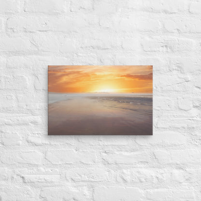 Ocean Beach Wall Art Sunset Photo Canvas Wrap
