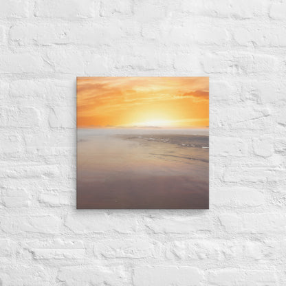 Ocean Beach Wall Art Sunset Photo Canvas Wrap