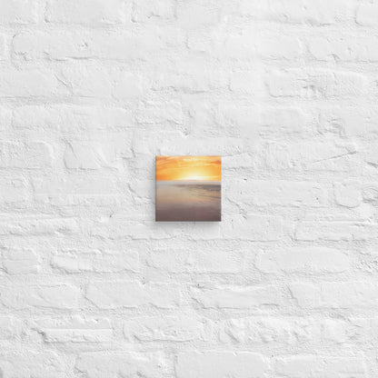 Ocean Beach Wall Art Sunset Photo Canvas Wrap