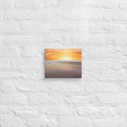 Ocean Beach Wall Art Sunset Photo Canvas Wrap