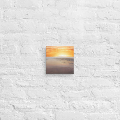 Ocean Beach Wall Art Sunset Photo Canvas Wrap