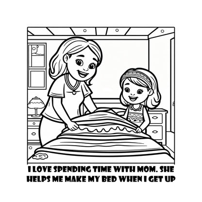 Fun With Mom and Me Warm and Cozy Coloring Book Mother and Daughter Coloring Pages