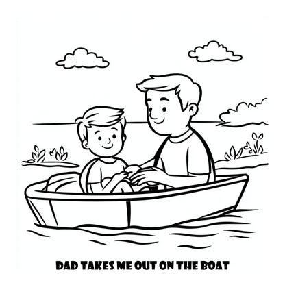 Comfy Cozy Dad and Me Warm Cozy Coloring Book With Story