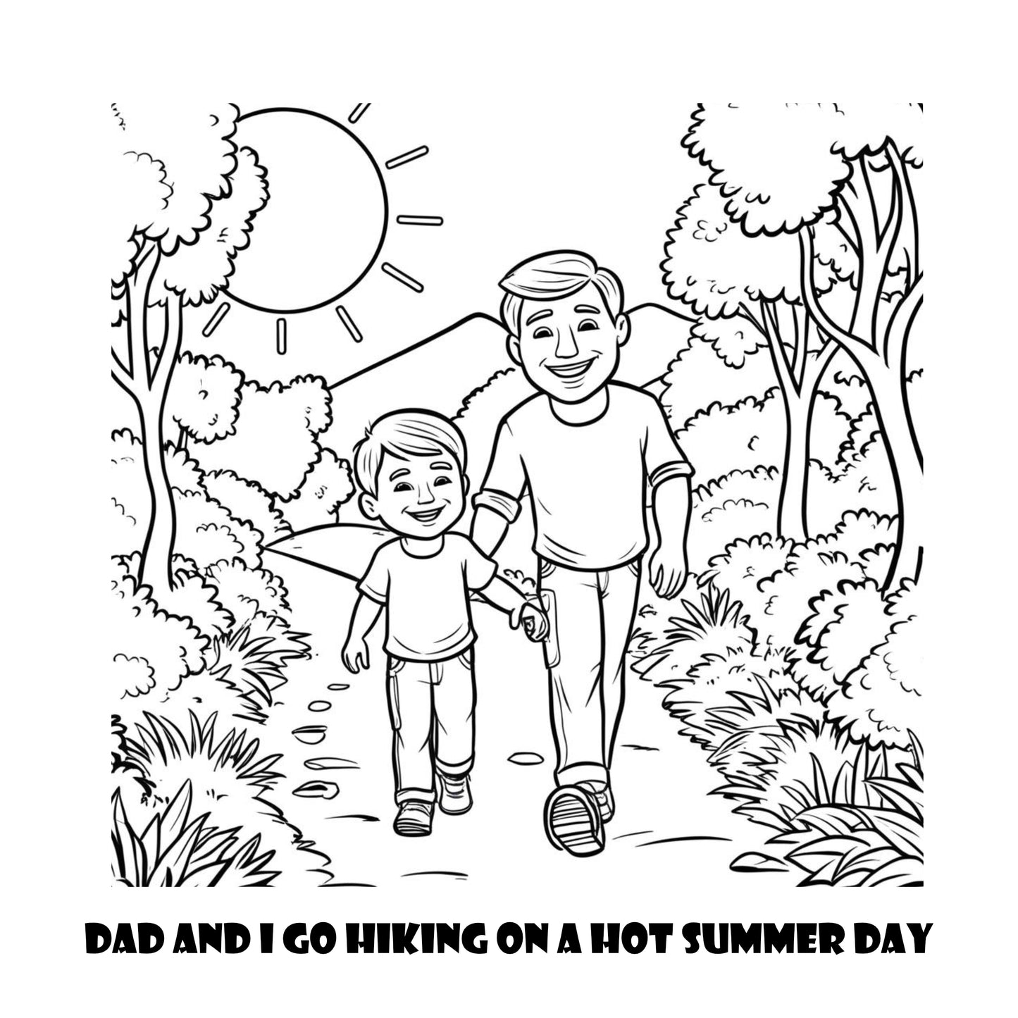 Comfy Cozy Dad and Me Warm Cozy Coloring Book With Story