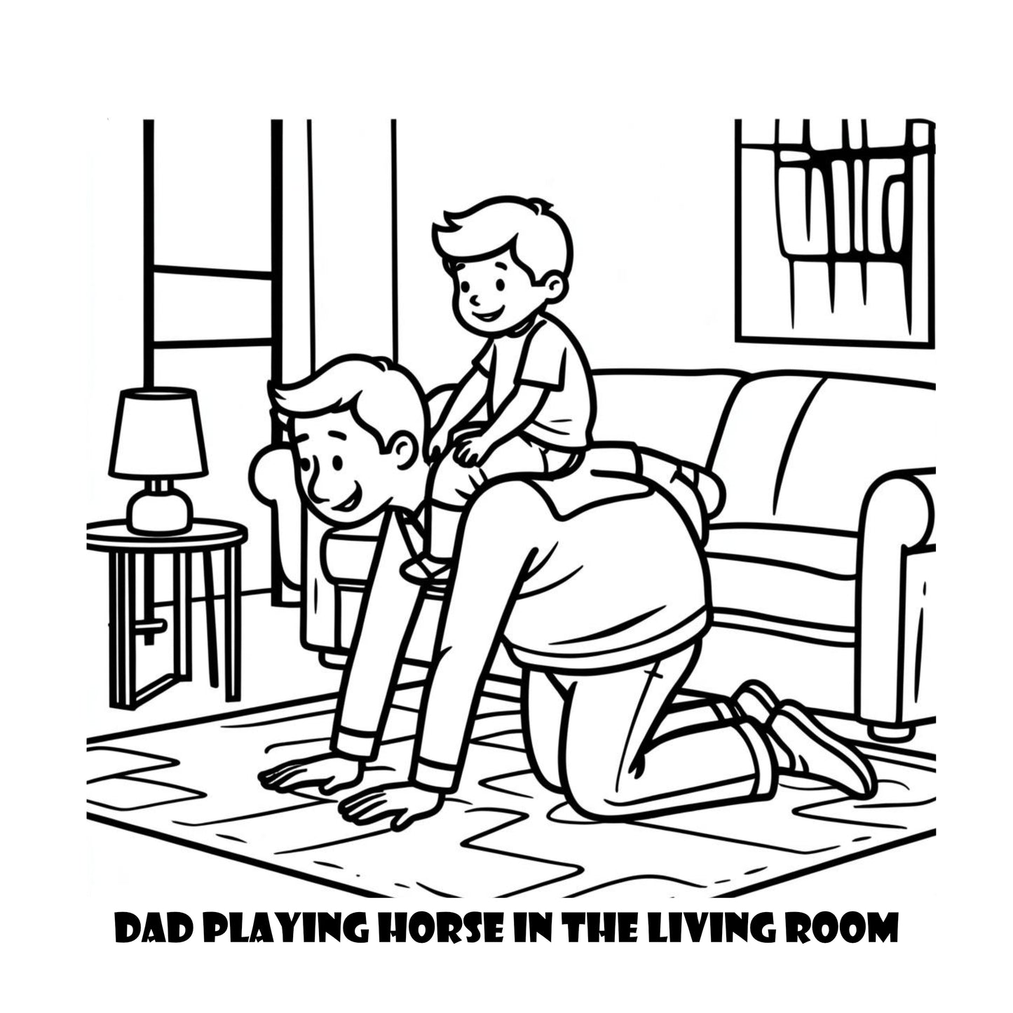 Comfy Cozy Dad and Me Warm Cozy Coloring Book With Story