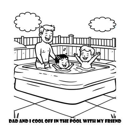 Comfy Cozy Dad and Me Warm Cozy Coloring Book With Story
