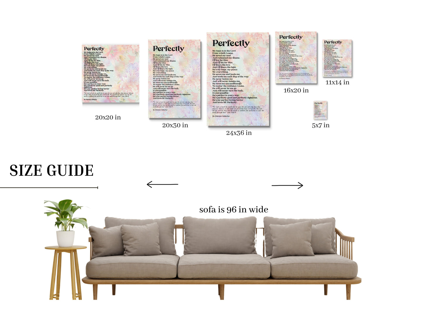 Perfectly Loved Inspiring Poetry Art Prints  "Perfectly" Digital Download