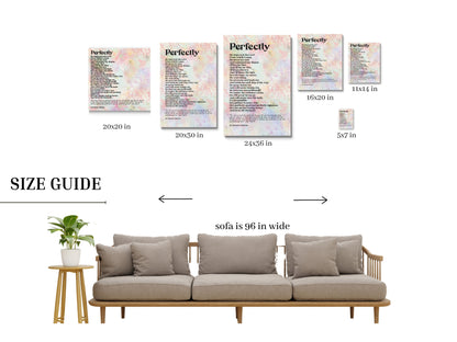 Perfectly Loved Inspiring Poetry Art Prints  "Perfectly" Digital Download