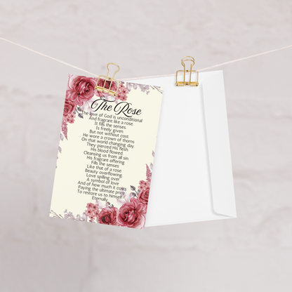 The Rose Christian Easter Card Religious Messages About God's Love