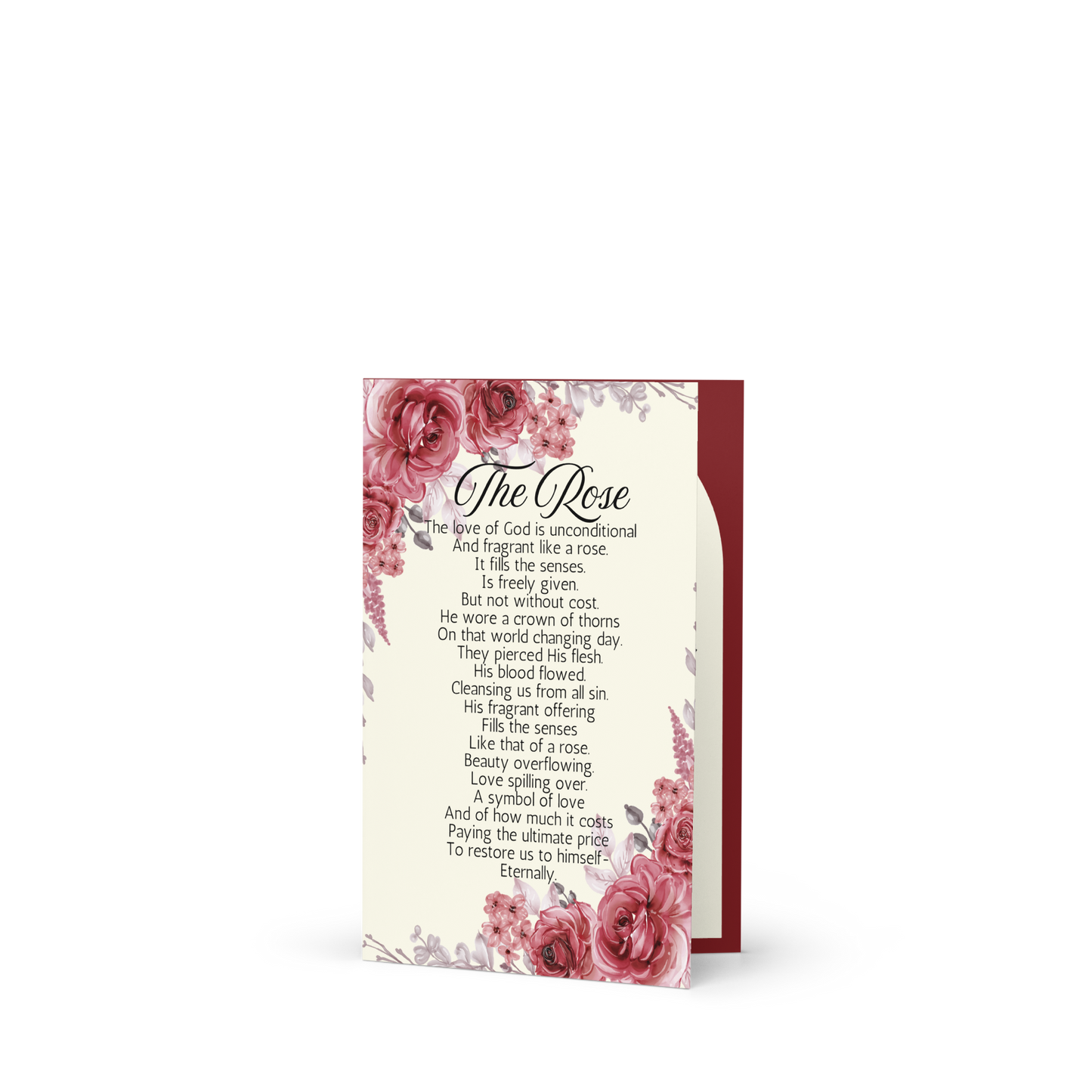 The Rose Printable Easter Card With Religious Messages About God's Love