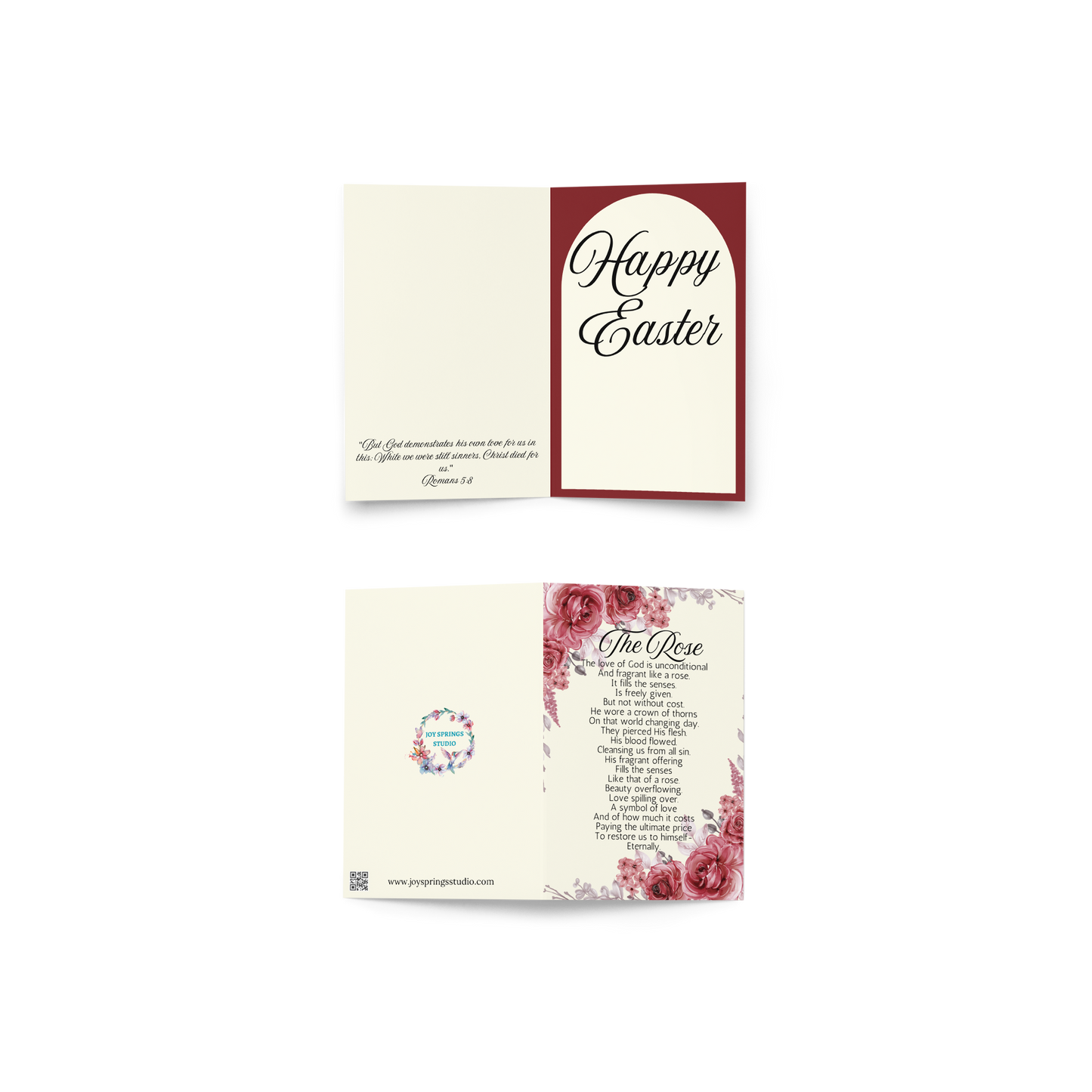The Rose Printable Easter Card With Religious Messages About God's Love